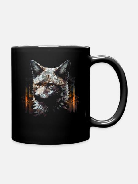 Fuchs Tierliebhaber Geschenk Wildtier Tier Motiv - Tasse einfarbig - Schwarz