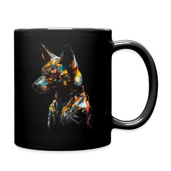 Fuchs Tierliebhaber Geschenk Wildtier Tier Motiv - Tasse einfarbig - Schwarz - Rechts