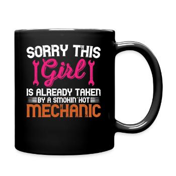 Cette fille est prise - mécanicien - Mug uni - noir - Droite