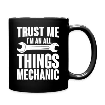 Trust me, I'm a mechanic - Full Colour Mug - black - Right