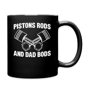 Piston rods and Dad Bods - Full Colour Mug - black - Right