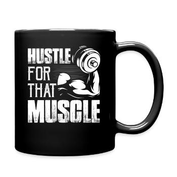 Hustle pour cet entraînement musculaire entraînement poids lif - Mug uni - noir - Droite