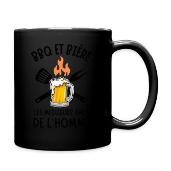 Barbecue et bière les meilleurs amis de l homme 1 - Mug uni - noir - Droite