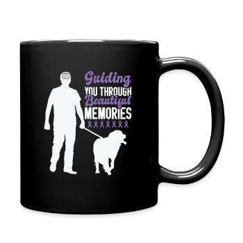 Sensibilisation à la maladie d’Alzheimer Pet Purple Ribbon Pattes - Mug uni - noir - Droite