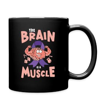 Sensibilisation à la maladie d’Alzheimer Santé mentale du cerveau - Mug uni - noir - Droite