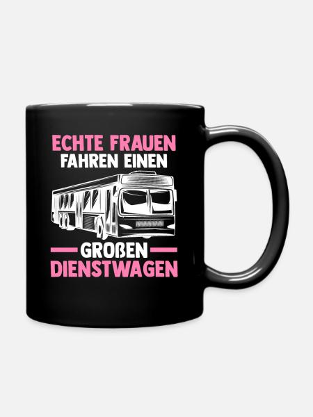 Bus Busfahrer - Tasse einfarbig - Schwarz