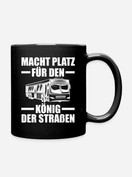 Bus Busfahrer - Tasse einfarbig - Schwarz