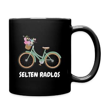 Selten Radlos - Tasse einfarbig - Schwarz - Rechts