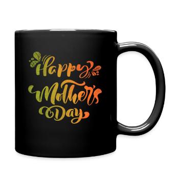 Happy Mother's Day, Mother's Day, Typography - Full Colour Mug - black - Right