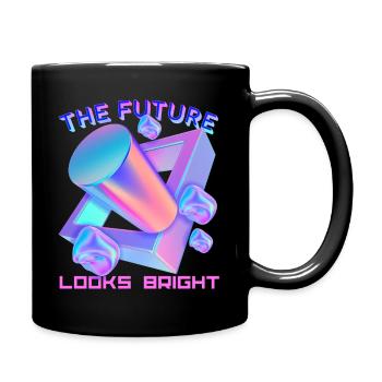 Futuristische Form Zukunfts-Design lustiger Spruch - Tasse einfarbig - Schwarz - Rechts