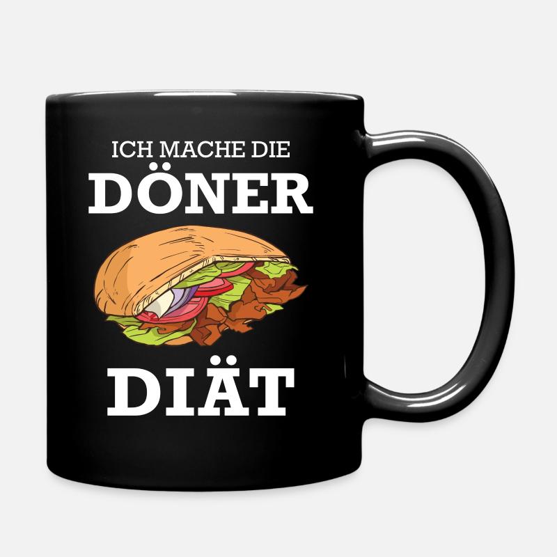 Döner Kebab Dönermann Essen - Tasse einfarbig - Schwarz
