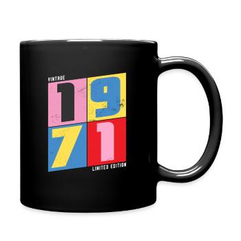1971 vintage - Tasse einfarbig - Schwarz - Rechts