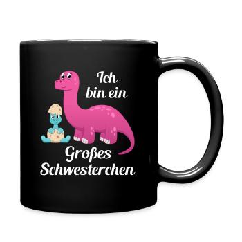 Best Sister Stolze Schwester Großes Schwesterchen - Tasse einfarbig - Schwarz - Rechts