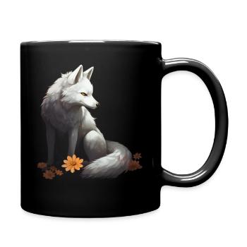 Fuchs Tierliebhaber Geschenk Wildtier Tier Motiv - Tasse einfarbig - Schwarz - Rechts