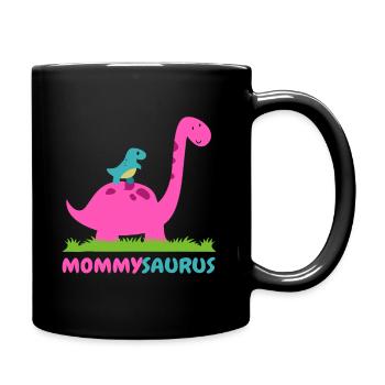 Dinosaur Mommy Mama Saurus Mother's Day - Full Colour Mug - black - Right