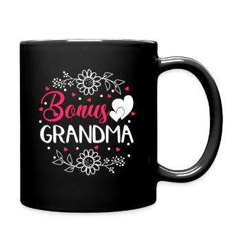 Bonus Grandma Mother's Day Step Grandma - Full Colour Mug - black - Right