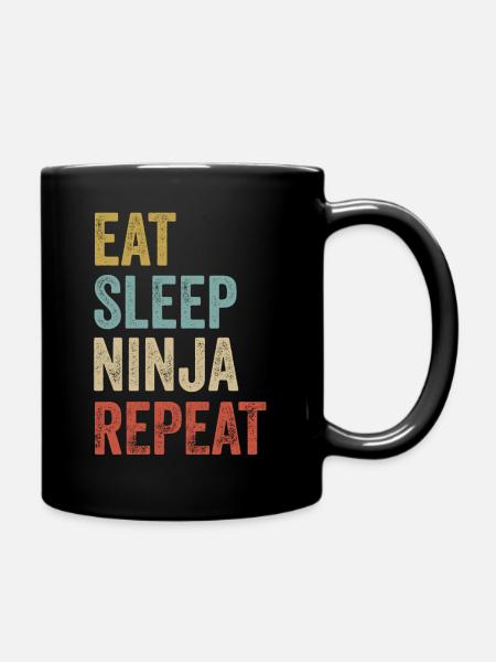 Manger Sommeil Ninja Répéter Ninja - Mug uni - noir