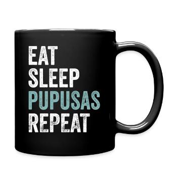 Essen Schlafen Pupusas El Salvador Essen Pupusas - Tasse einfarbig - Schwarz - Rechts