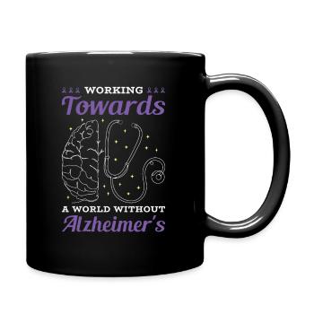 Alzheimer's Awareness Brain Doctors Health - Full Colour Mug - black - Right