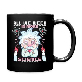 Wissenschaftler Spruch, Chemie, Physik Comic - Tasse einfarbig - Schwarz - Rechts