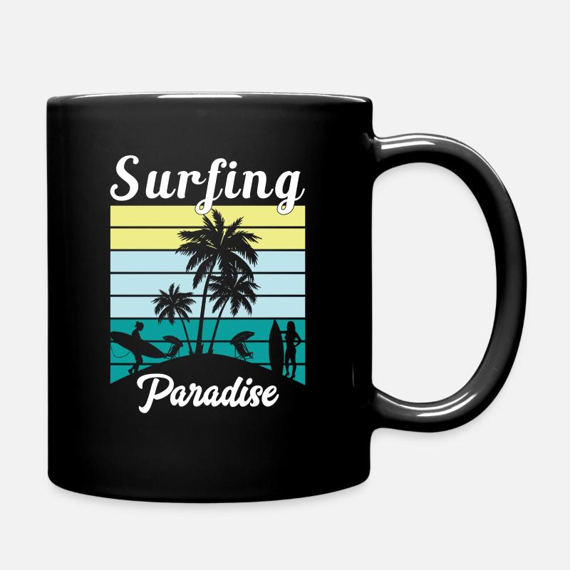 T-Shirt Surfing Paradise - Tasse einfarbig - Schwarz