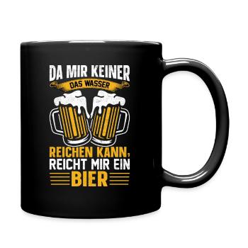 Reicht mir ein Bier - Biertrinker Bier Bierkrug - Tasse einfarbig - Schwarz - Rechts
