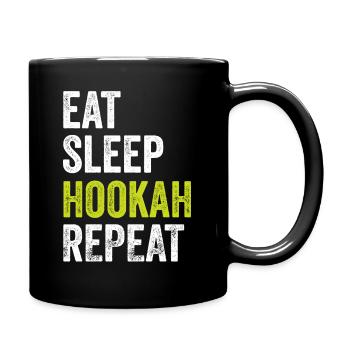 Eat Sleep Hookah - Full Colour Mug - black - Right