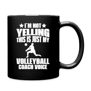 Ich Schreie Nicht Ist Nur Meine Volleyball-Stimme - Tasse einfarbig - Schwarz - Rechts