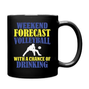 Prédiction du week-end Volleyball avec une chance - Mug uni - noir - Droite