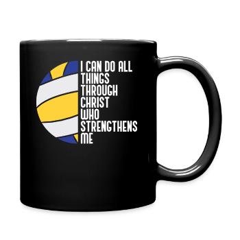 Ich Kann Alle Dinge Durch Christus Der Mich Stärkt - Tasse einfarbig - Schwarz - Rechts