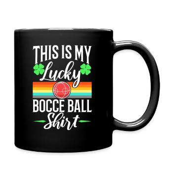 Ceci est ma boule de pétanque chanceuse - Mug uni - noir - Droite