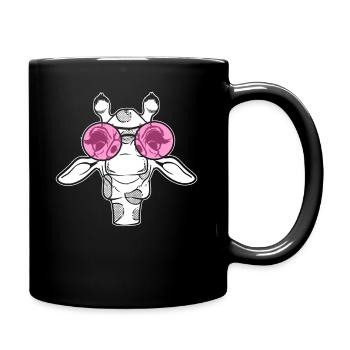 Giraffe lover, conservationist - Full Colour Mug - black - Right
