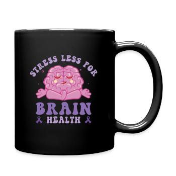 Sensibilisation à la maladie d’Alzheimer Santé mentale du cerveau - Mug uni - noir - Droite