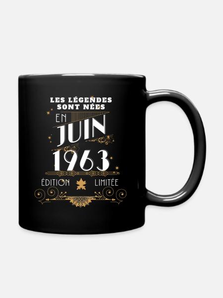 Anniversaire 60 Ans Légendes Nées En Juin 1963 - Mug uni - noir