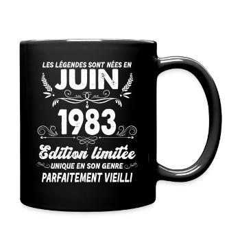 Les Légendes Nées En Juin 1973 Anniversaire 40 Ans - Mug uni - noir - Droite