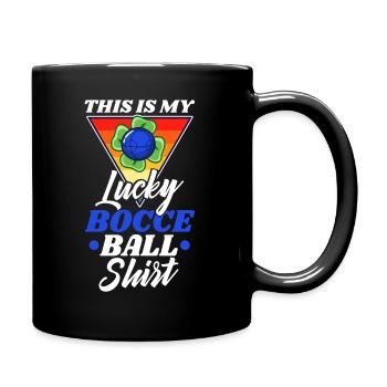 Ceci est ma boule de pétanque chanceuse - Mug uni - noir - Droite