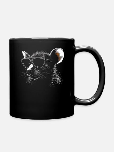 Ratten Sonnenbrille - Tasse einfarbig - Schwarz