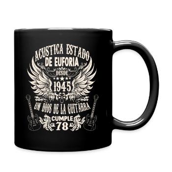 guitarristas cumpleaños vintage 1945 78 años - Tasse einfarbig - Schwarz - Rechts