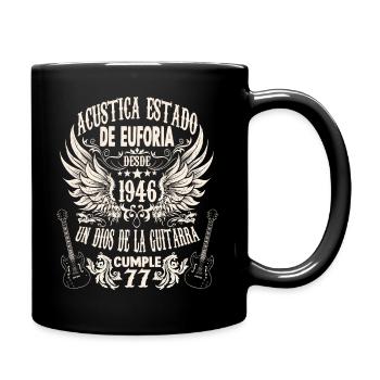 guitarristas cumpleaños 1946 vintage 77 años - Tasse einfarbig - Schwarz - Rechts