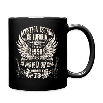 guitar fan musician guitarists birthday 1950 - Tasse einfarbig - Schwarz - Rechts