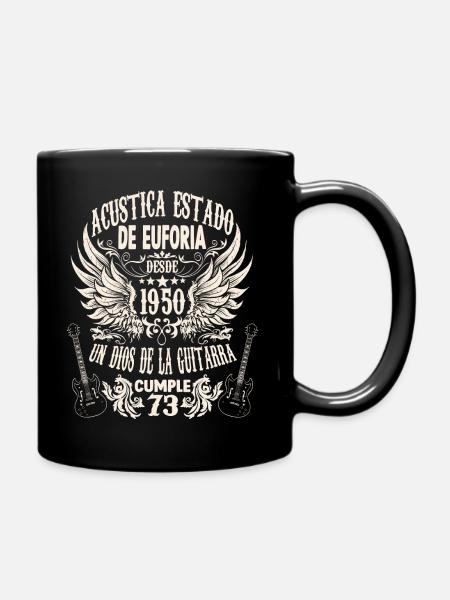 guitar fan musician guitarists birthday 1950 - Tasse einfarbig - Schwarz