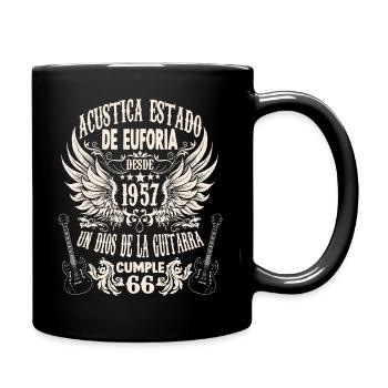 guitar fan musician guitarists birthday 1957 - Tasse einfarbig - Schwarz - Rechts