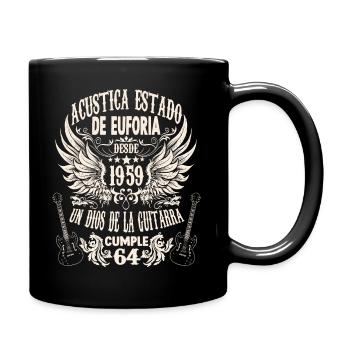 guitarists birthday 1959 64 years - Tasse einfarbig - Schwarz - Rechts