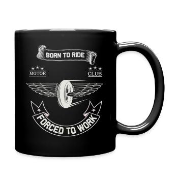 Born To Ride MC Wings Design - Full Colour Mug - black - Right