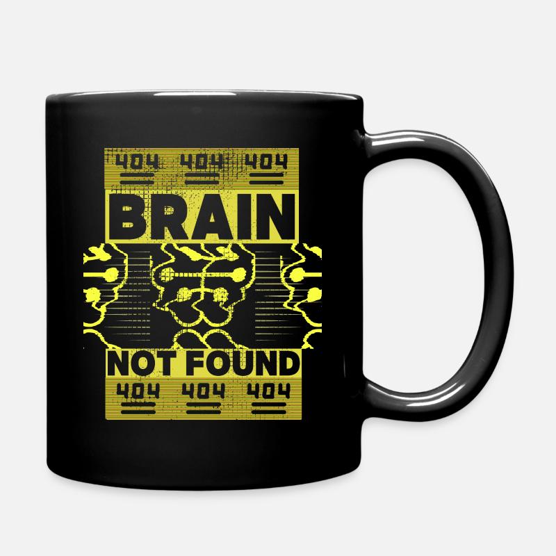 404-html error, Computer-Nerd, lustiger Spruch - Tasse einfarbig - Schwarz