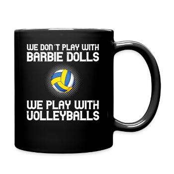 Cette fille aime Jésus et le volleyball - Mug uni - noir - Droite