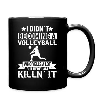 Je n’ai pas eu de ballon de volleyball - Mug uni - noir - Droite