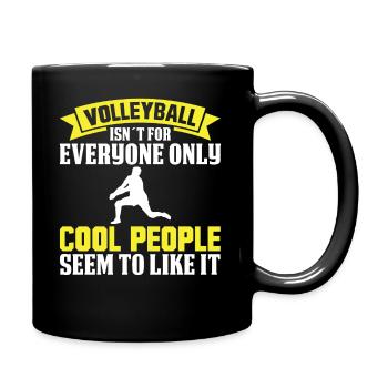 Get up and shine It's volleyball time - Full Colour Mug - black - Right