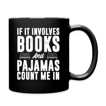 Cool Book Reader For Men Women Bookworm Nerd Books - Full Colour Mug - black - Right