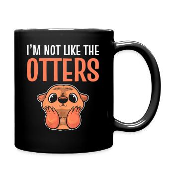 Funny Otter Comedian - Full Colour Mug - black - Right
